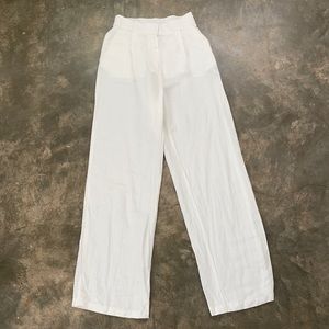 High Waist Linen Trousers